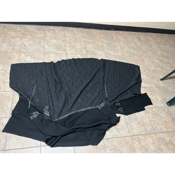 Tusso Size 2 Tie Front Trench Coat with Subtle Pattern - Picture 4 of 6